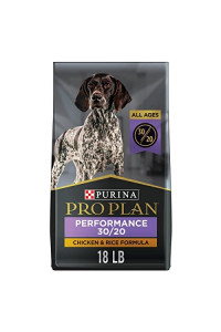 Purina Pro Plan High Calorie, High Protein Dry Dog Food, Sport 30/20 Chicken & Rice Formula - 18 Lb. Bag (Packaging May Vary)