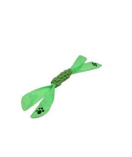 Pet Life Extreme Twist Eco-Friendly Natural Jute Sporty Durable Squeak Tugging Pet Dog Rope Toy, One Size, Green