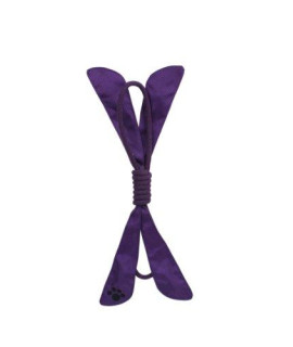 Pet Life Extreme Bow Eco-Friendly Natural Jute Sporty Durable Squeak Tugging Pet Dog Rope Toy, One Size, Purple