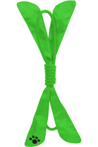 PET Life 'Extreme Bow' Eco-Friendly Natural Jute Sporty Durable Squeak Tugging Pet Dog Rope Toy