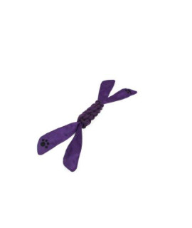 Pet Life Extreme Twist Eco-Friendly Natural Jute Sporty Durable Squeak Tugging Pet Dog Rope Toy, One Size, Purple