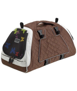 Petego Jet Set Pet Carrier With Forma Frame Large Silver And Brown