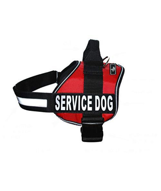 Doggie Stylz Service Dog Harness No Pull Vest 2 Reflective Removable Dog Patches Hook and Loop Straps and Handle - 6 Sizes from XXS for Small Dogs to XXL Harness for Large Dogs