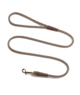 Mendota Pet Snap Leash - British-Style Braided Dog Lead, Made in The USA - Tan, 38 in x 6 ft - for SmallMedium Breeds