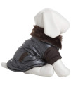 Pet Life DPF00632 Ultra Fur Metallic Collared Dog Parka Coat, X-Small, Brown