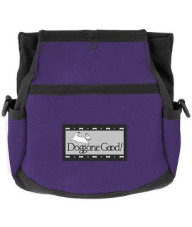 Doggone good Rapid Rewards Deluxe Dog Training Bag with Belt (Purple)