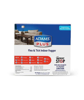 Adams Plus Flea Control Indoor Fogger, 3 Ounce, 3 Pack