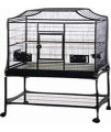 A&E Cage Company MA3221FL Platinum Elegant Style Flight Bird Cage with Stand Gray, 32 by 21 by 61