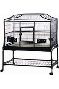 A&E Cage Company MA3221FL Platinum Elegant Style Flight Bird Cage with Stand Gray, 32 by 21 by 61