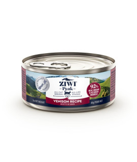 Ziwi Peak Canned Wet Cat Food - All Natural, High Protein, Grain Free, Limited Ingredient, With Superfoods (Venison, Case Of 24, 3Oz Cans)
