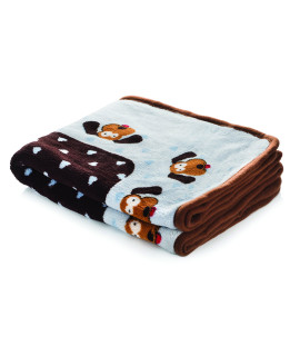 SmartPetLove Snuggle Puppy Blanket for Pets, Blue Pattern