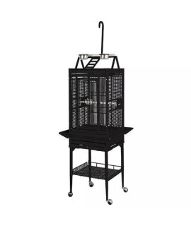 Kings cages Superior Line Play Pen for Small Birds SLP 1818 8001818 Parrot Bird cage 18X18X57 Bird cage Toys cockatiel (BlackSilver)