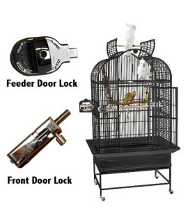 Kings cages Superior Line Parrot cage SLT 3223 New gc6-3223 Bird cage 32X23X64 Bird cage Toys (BlackSilver)