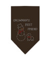 Mirage Pet Products Snowmans Best Friend Rhinestone Bandana Large cocoa