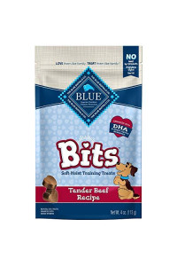 Blue Buffalo BLUE Bits Natural Soft-Moist Training Dog Treats, Beef Recipe 4-oz Bag