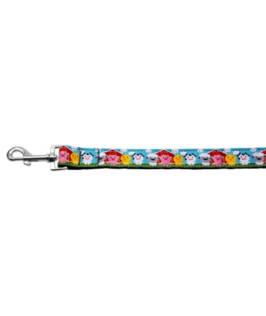 Mirage Pet Products Barnyard Buddies Nylon Ribbon collars with 1-Inch by 4-Feet Leash for Pets