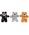 KONG - Softies Patchwork Bear - Cuddle Plush Catnip Toy (Assorted Colors)