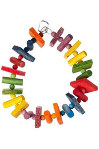 Featherland Paradise Chew Ring Multicolored Bird Toy, 8x7.5x1.5