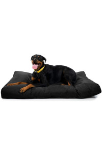 K9 Ballistics Tough Rectangle Pillow Xl Extra Large Dog Bed - Washable, Durable And Water Resistant Dog Bed - Made For Big Dogs, 38X54, Black