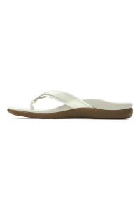 Vionic Tide II - Womens Leather Orthotic Sandals - Orthaheel White - 5 Medium