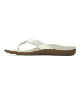 Vionic Tide II - Womens Leather Orthotic Sandals - Orthaheel White - 5 Medium