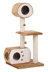 PetPals Group Fun House with Condo & Lookout Perch, Tan
