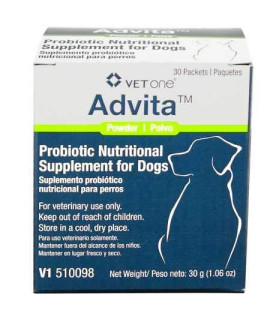 VetOne Advita Probiotic Nutritional Supplement for Dogs - 30 1 g Packets