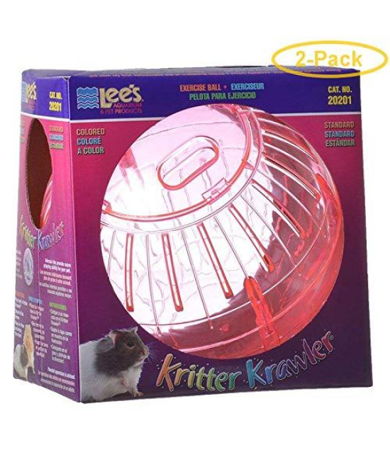 Lees Aquarium & Pet Hamster Kritter Krawler Ball Set of 2] color: Neon