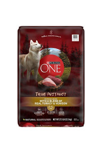 Purina ONE High Protein Natural Dry Dog Food, SmartBlend True Instinct With Real Turkey & Venison - 27.5 lb. Bag