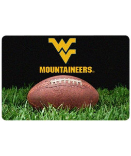 NCAA West Virginia Mountaineers Classic Football Pet Bowl Mat, Large