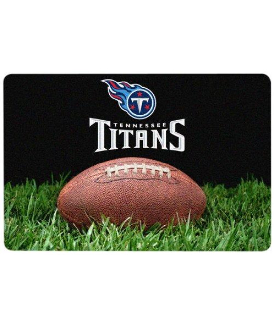 NFL Tennessee Titans Classic Football Pet Bowl Mat, Large