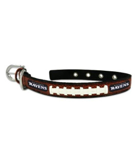 NFL Baltimore Ravens Classic Leather Football Collar, Small