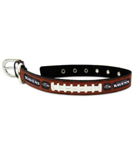 Baltimore Ravens Classic Leather Football Collar, Medium
