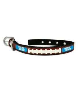 Carolina Panthers Classic Leather Football Collar, Small