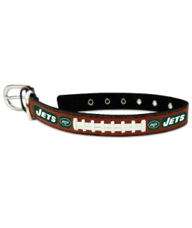 New York Jets Classic Leather Football Collar, Medium