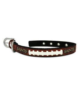 NFL New Orleans Saints Classic Leather Football Collar, Small