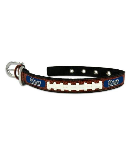 NFL St. Louis Rams Classic Leather Football Collar, Small
