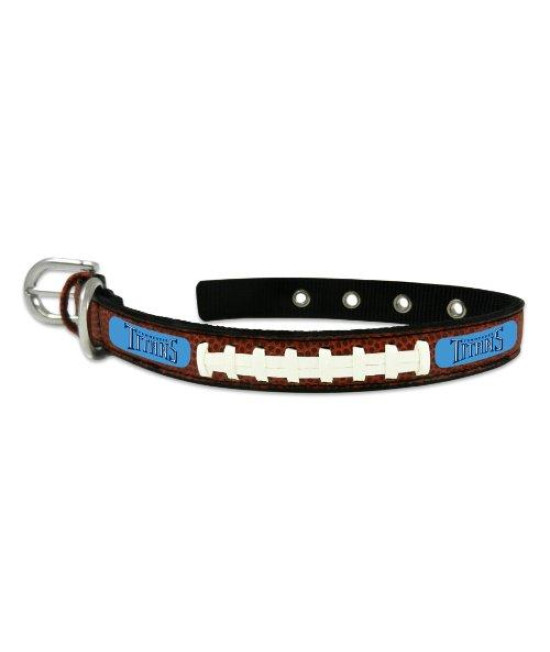 NFL Tennessee Titans Classic Leather Football Collar, Small
