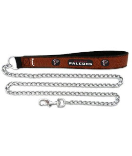 NFL Atlanta Falcons Football Leather 3.5mm Chain Leash, Large