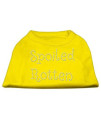 Mirage Pet Products Spoiled Rotten Rhinestone Pet Shirt, XX-Large, Yellow