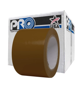 ProTapes Pro 50 Premium Vinyl Safety Marking and Dance Floor Splicing Tape, 6 mils Thick, 36 yds Length x 3 Width, Brown (Pack of 16)