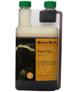 Hilton Herbs Vitex Plus Gold Herbal Cushings Support for Horses, 2.1pt Bottle