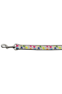 Mirage Pet Products Splatter Paint Nylon Ribbon collars with 1-Inch by 4-Feet Leash for Pets
