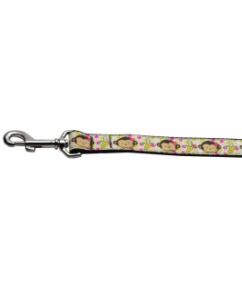 Mirage Pet Products Monkeys and Bananas Nylon Ribbon collars with 1-Inch by 4-Feet Leash for Pets