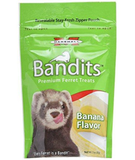 Marshall Bandits Ferret Treat, 3-Ounce, Banana