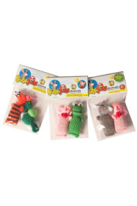 Chilly Dog 2-Pack Barn Yarn Animal Catnip Toy, Model: 1002