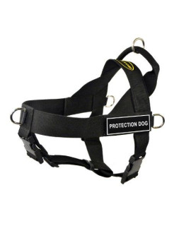 Dean & Tyler Universal No Pull 24-Inch to 27-Inch Dog Harness Small Protection Dog Black