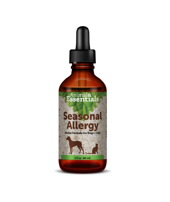 Animal Essentials Seasonal Allergy Herbal Supplement for Dogs cats, 2 fl oz - Made in the USA, Sweet Tasting Allergy Relief