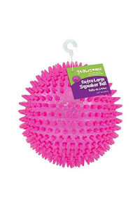 Gnawsome 4.5 Spiky Squeaker Ball Dog Toy - Extra Large, Cleans Teeth and Promotes Good Dental and Gum Health for Your Pet, Colors will vary