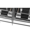 Prevue Pet Products F070 Hampton Deluxe Divided Breeder Cage with Stand,Black Hammertone,1/2
